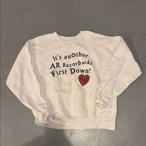 White AR Razorbacks Sweatshirt